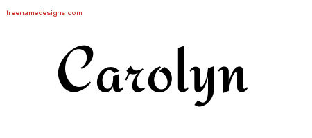 Calligraphic Stylish Name Tattoo Designs Carolyn Download Free
