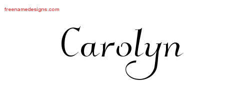 Elegant Name Tattoo Designs Carolyn Free Graphic