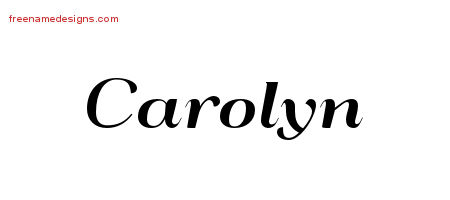 Art Deco Name Tattoo Designs Carolyn Printable