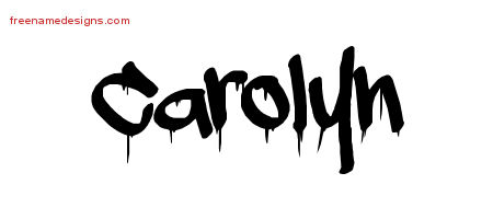 Graffiti Name Tattoo Designs Carolyn Free Lettering