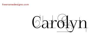 Decorated Name Tattoo Designs Carolyn Free