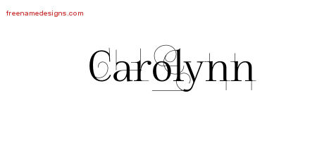 Decorated Name Tattoo Designs Carolynn Free