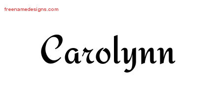 Calligraphic Stylish Name Tattoo Designs Carolynn Download Free