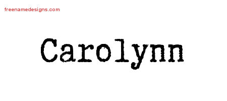 Typewriter Name Tattoo Designs Carolynn Free Download