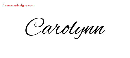 Cursive Name Tattoo Designs Carolynn Download Free