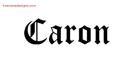 Blackletter Name Tattoo Designs Caron Graphic Download