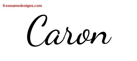 Lively Script Name Tattoo Designs Caron Free Printout