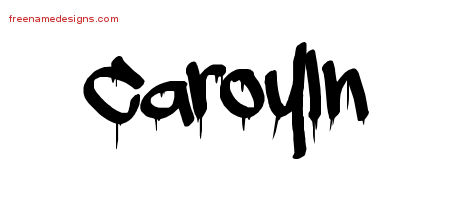 Graffiti Name Tattoo Designs Caroyln Free Lettering