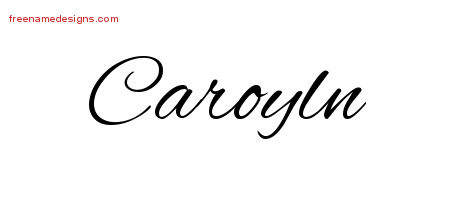 Cursive Name Tattoo Designs Caroyln Download Free