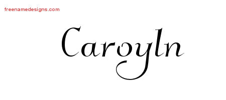 Elegant Name Tattoo Designs Caroyln Free Graphic