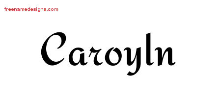 Calligraphic Stylish Name Tattoo Designs Caroyln Download Free