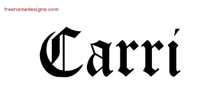 Blackletter Name Tattoo Designs Carri Graphic Download