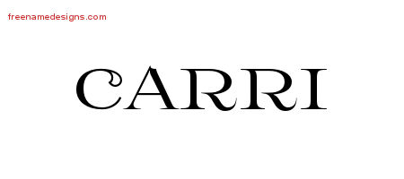 Flourishes Name Tattoo Designs Carri Printable