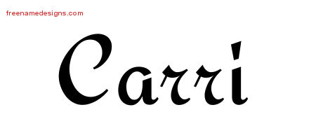 Calligraphic Stylish Name Tattoo Designs Carri Download Free
