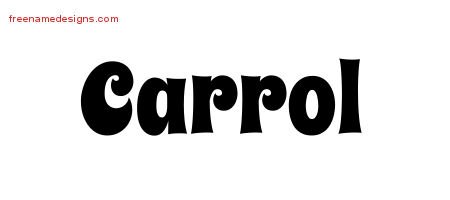 Groovy Name Tattoo Designs Carrol Free