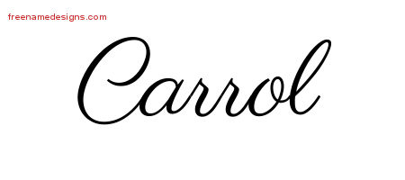 Classic Name Tattoo Designs Carrol Graphic Download
