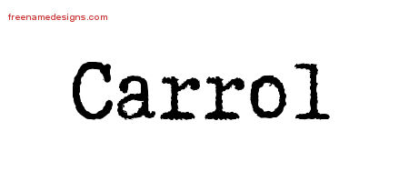 Typewriter Name Tattoo Designs Carrol Free Download