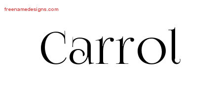 Vintage Name Tattoo Designs Carrol Free Printout