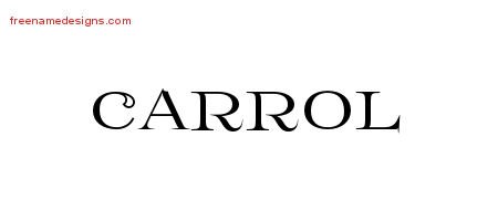 Flourishes Name Tattoo Designs Carrol Printable