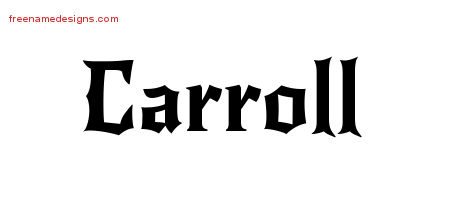 Gothic Name Tattoo Designs Carroll Download Free