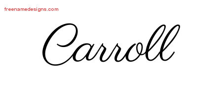 Classic Name Tattoo Designs Carroll Graphic Download