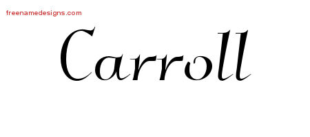 Elegant Name Tattoo Designs Carroll Free Graphic