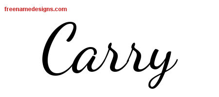 Lively Script Name Tattoo Designs Carry Free Printout