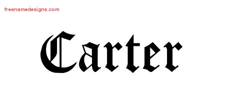 Blackletter Name Tattoo Designs Carter Printable