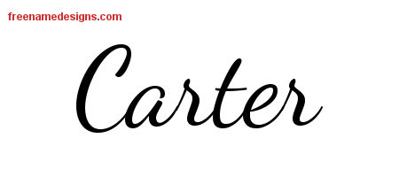 Lively Script Name Tattoo Designs Carter Free Download