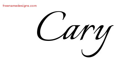 Calligraphic Name Tattoo Designs Cary Free Graphic