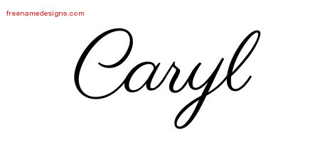 Classic Name Tattoo Designs Caryl Graphic Download