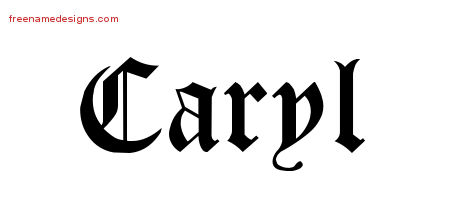 Blackletter Name Tattoo Designs Caryl Graphic Download
