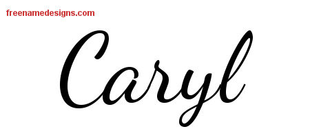 Lively Script Name Tattoo Designs Caryl Free Printout