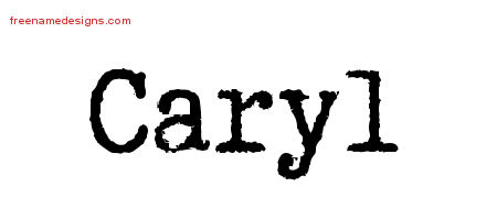 Typewriter Name Tattoo Designs Caryl Free Download
