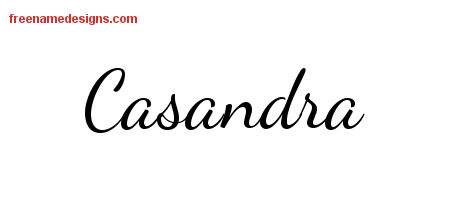 Lively Script Name Tattoo Designs Casandra Free Printout