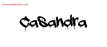 Graffiti Name Tattoo Designs Casandra Free Lettering