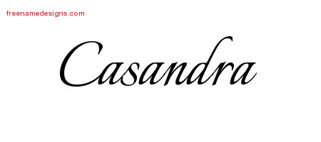 Calligraphic Name Tattoo Designs Casandra Download Free