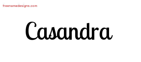 Handwritten Name Tattoo Designs Casandra Free Download
