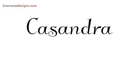 Elegant Name Tattoo Designs Casandra Free Graphic