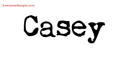 Vintage Writer Name Tattoo Designs Casey Free