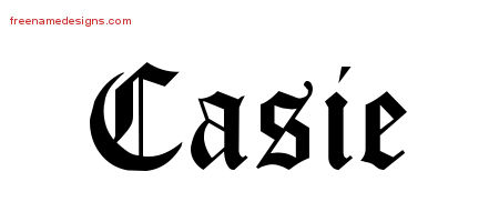 Blackletter Name Tattoo Designs Casie Graphic Download