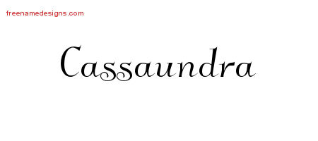 Elegant Name Tattoo Designs Cassaundra Free Graphic