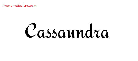Calligraphic Stylish Name Tattoo Designs Cassaundra Download Free
