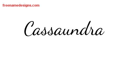 Lively Script Name Tattoo Designs Cassaundra Free Printout