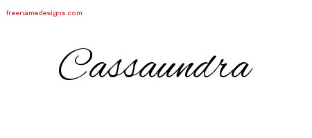 Cursive Name Tattoo Designs Cassaundra Download Free