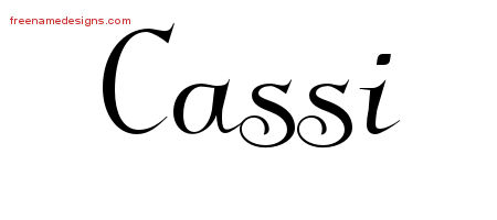 Elegant Name Tattoo Designs Cassi Free Graphic