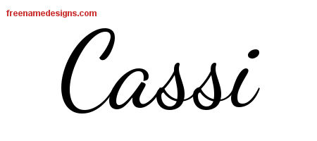 Lively Script Name Tattoo Designs Cassi Free Printout