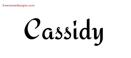 Calligraphic Stylish Name Tattoo Designs Cassidy Download Free