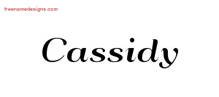 Art Deco Name Tattoo Designs Cassidy Printable