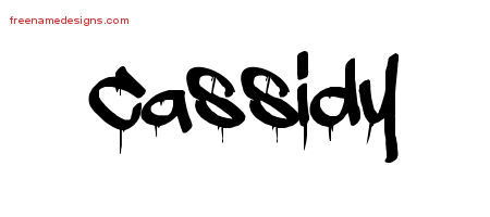 Graffiti Name Tattoo Designs Cassidy Free Lettering